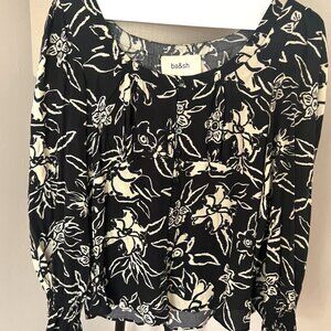 ba&sh blouse, gathered sleeves, small ('size 1')